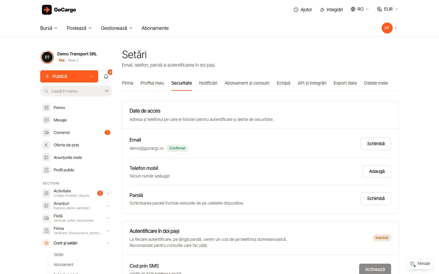 Schimbați emailul sau telefonul contului: Schimbați telefonul
