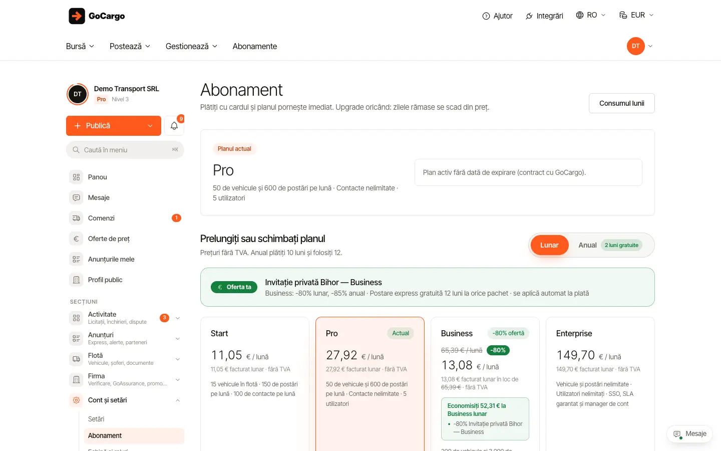Coduri de reducere și oferte speciale: Alege planul din ofertă